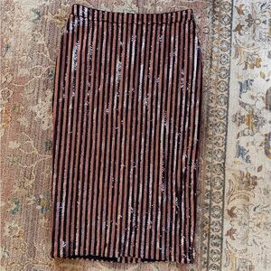 Boden Sz 8 Sequin Stripe Pencil Skirt